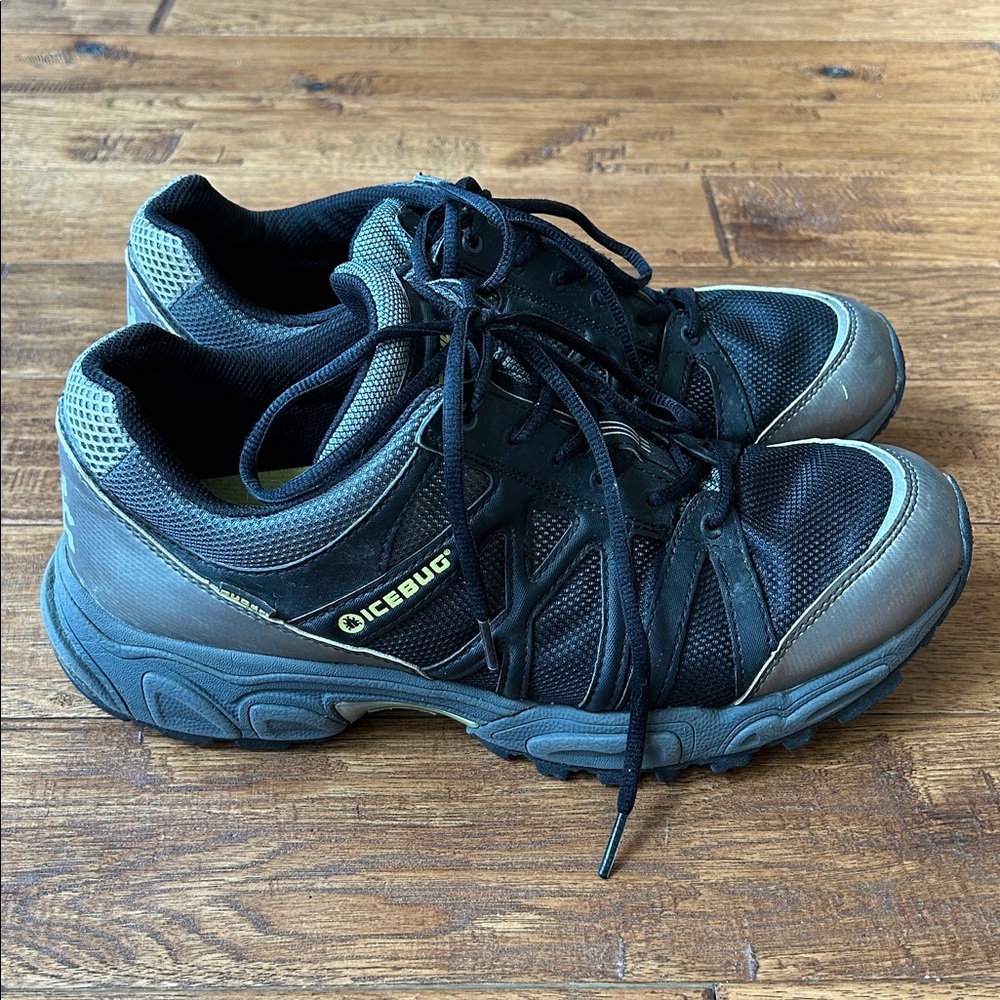 Icebug Attla BUGrip Studded Trail Running Hiking Shoes Black Gray Mens Size 11.5